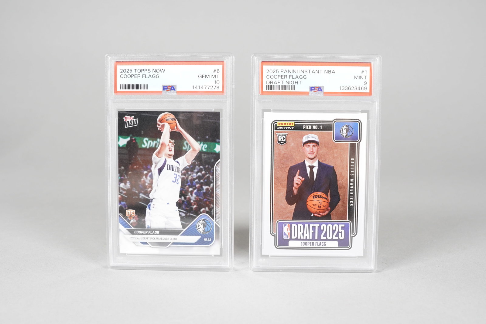 2 Cooper Flagg rookie cards PSA: 2 Cooper Flagg rookie cards, PSA graded.