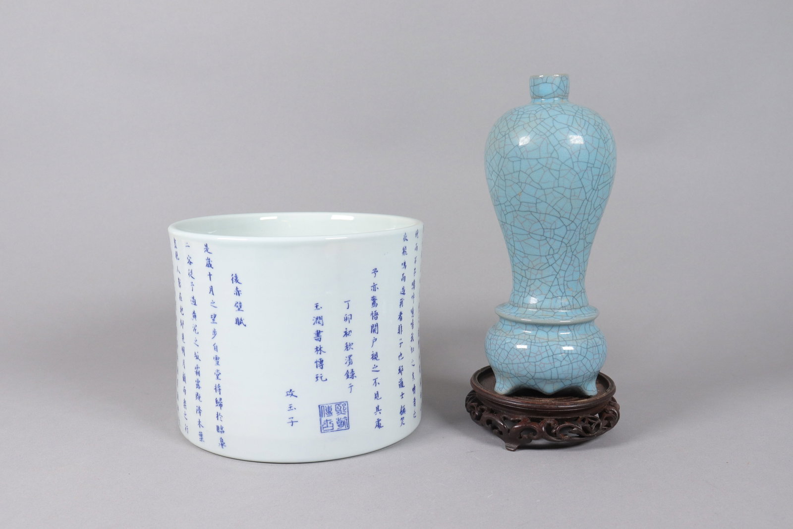Lots Chinese porcelains: Lots Chinese fine porcelains, largest H: 6" x W: 7.5."