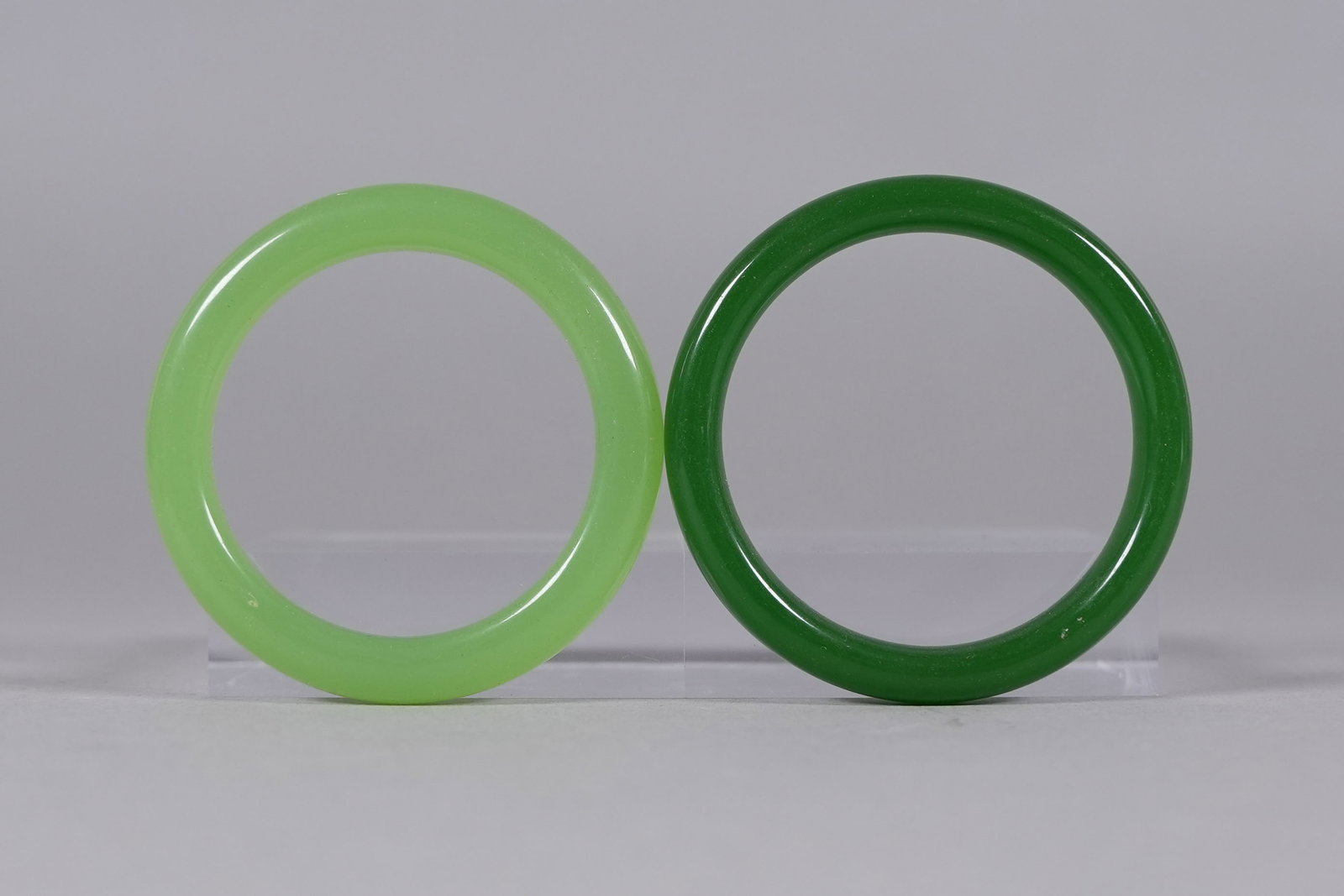 Lots Chinese apple green bangles - 3