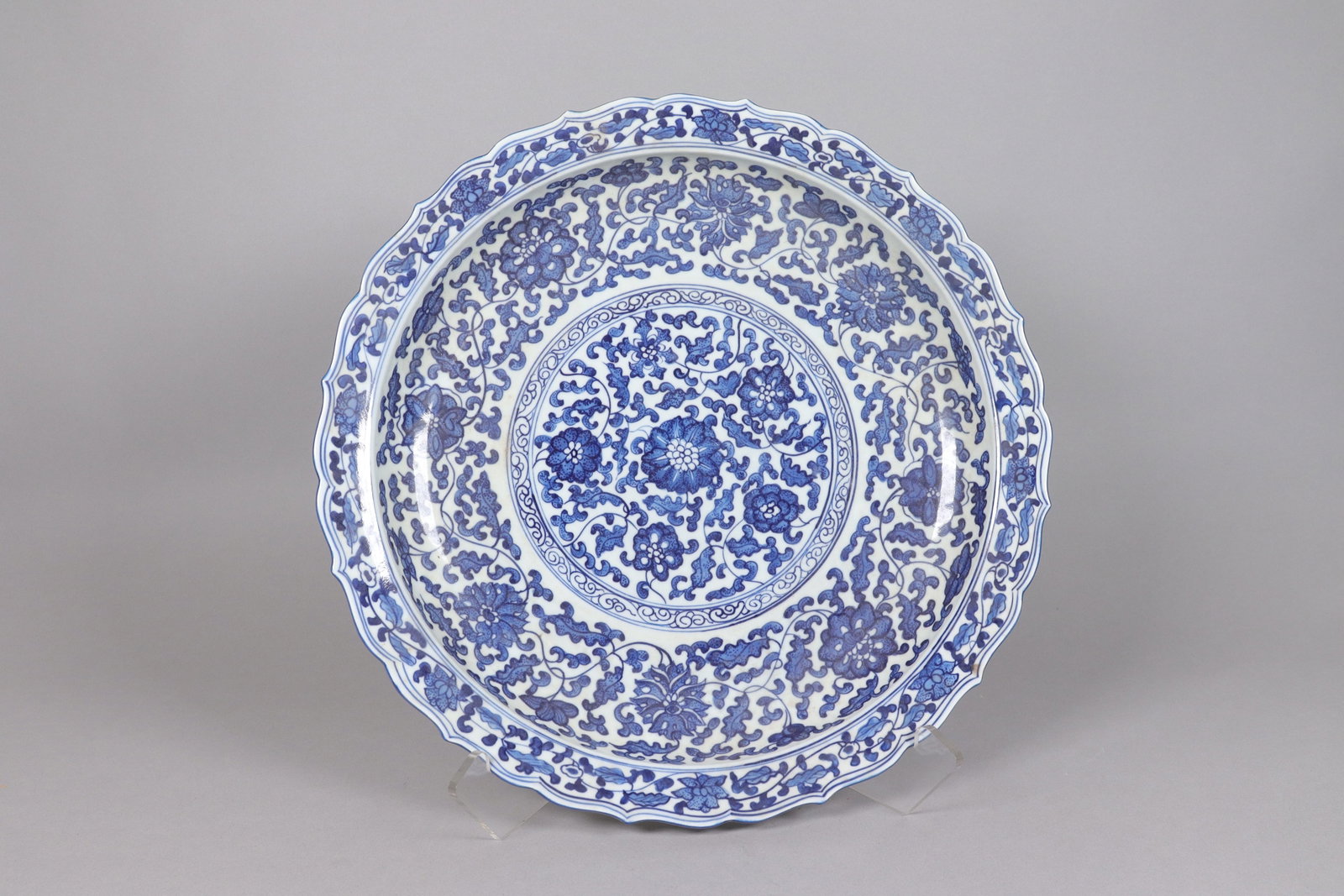 Chinese fine b/w charger plate (1 of 7)