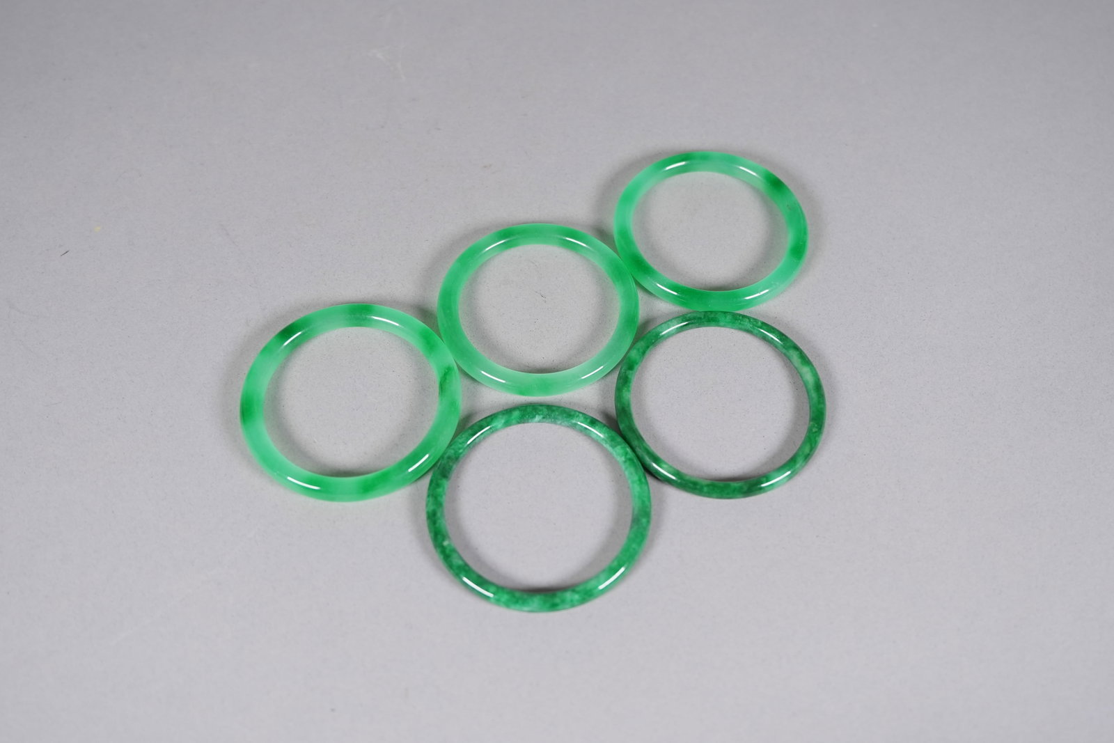 Lots Chinese apple green bangles - 3