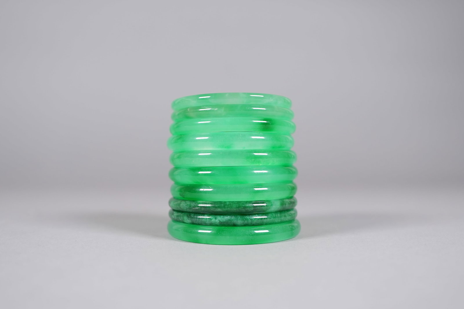 Lots Chinese apple green bangles - 4