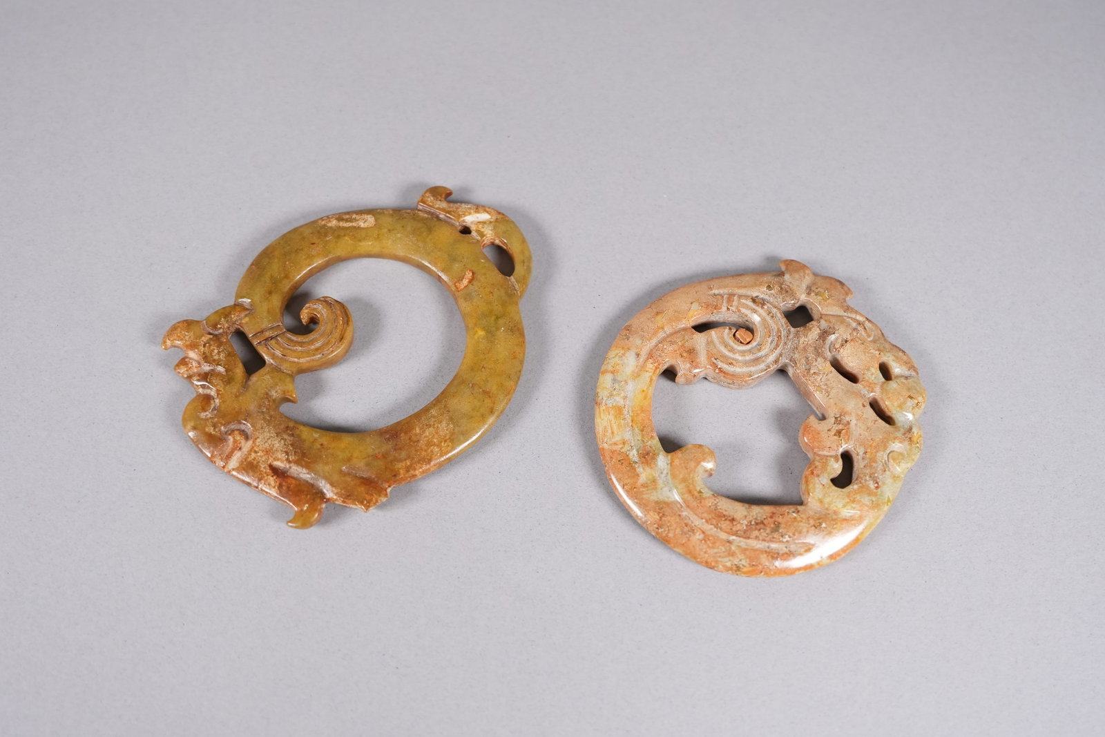 2 Chinese large jade ornaments: 2 Chinese large jade ornaments.