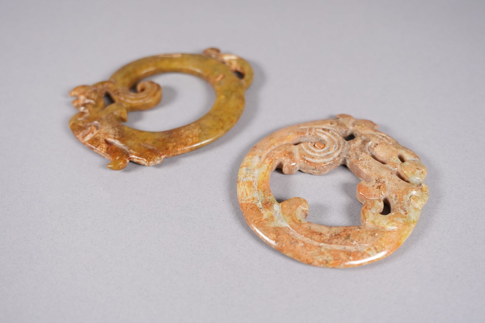 2 Chinese large jade ornaments - 3