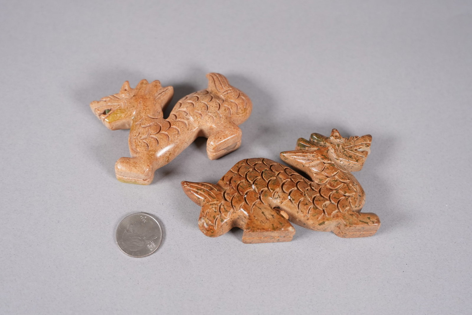 2 Chinese large jade beasts - 2