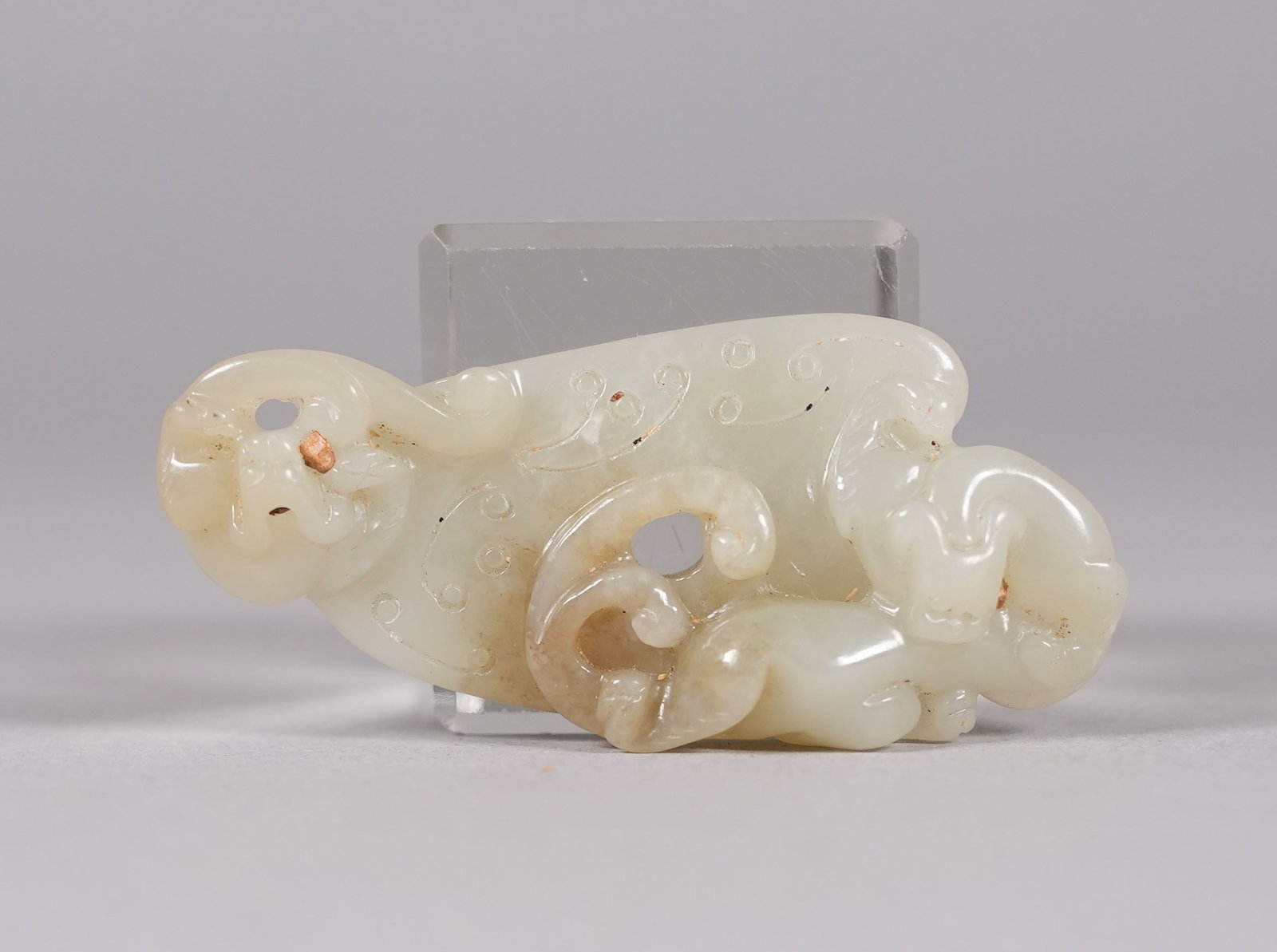 Chinese antique jade ornament: Chinese fine antique jade ornament, from Qing dynasty. From a major estate.