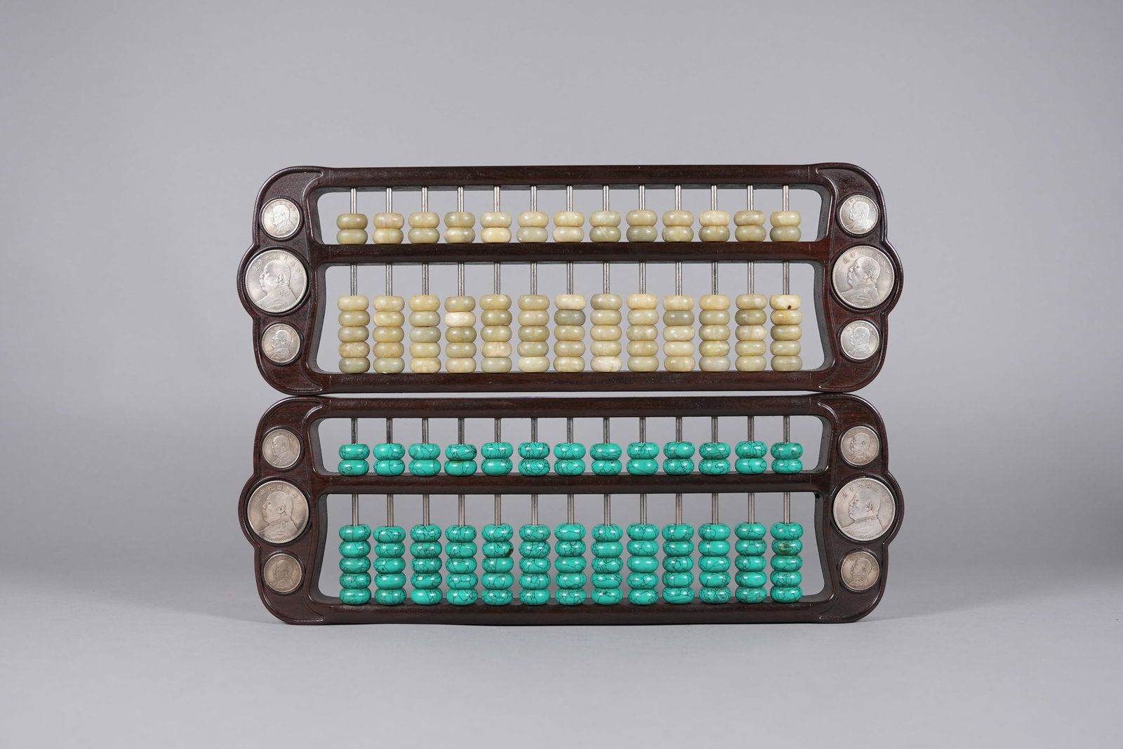 2 Chinese fine abacus: 2 Chinese fine abacus. H: 5.5" x W: 15.75."