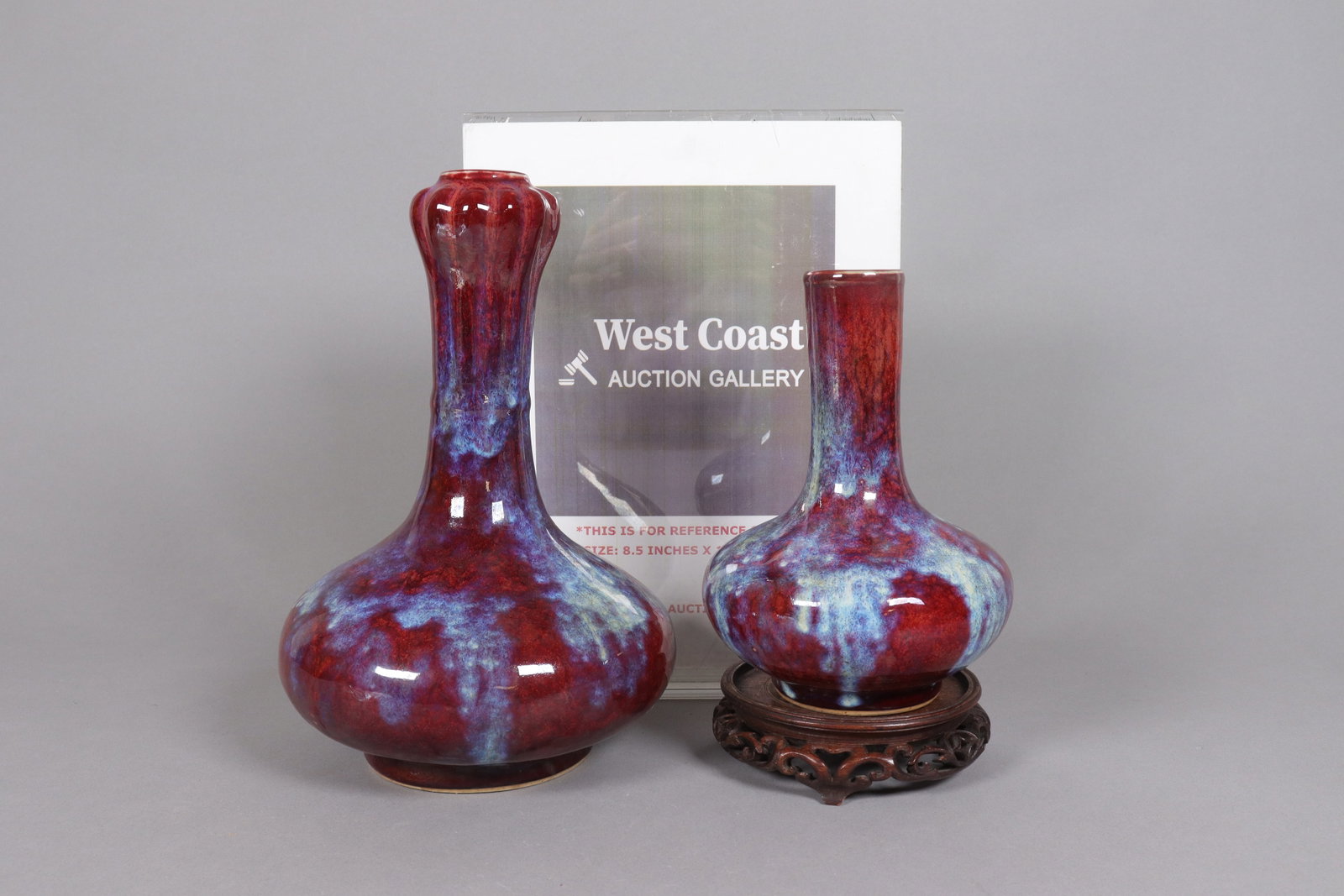 2 Chinese fine red vase - 2