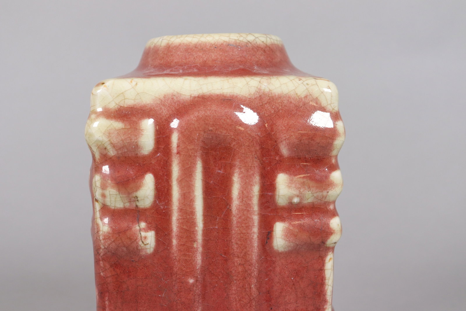 Chinese antique square vase - 5