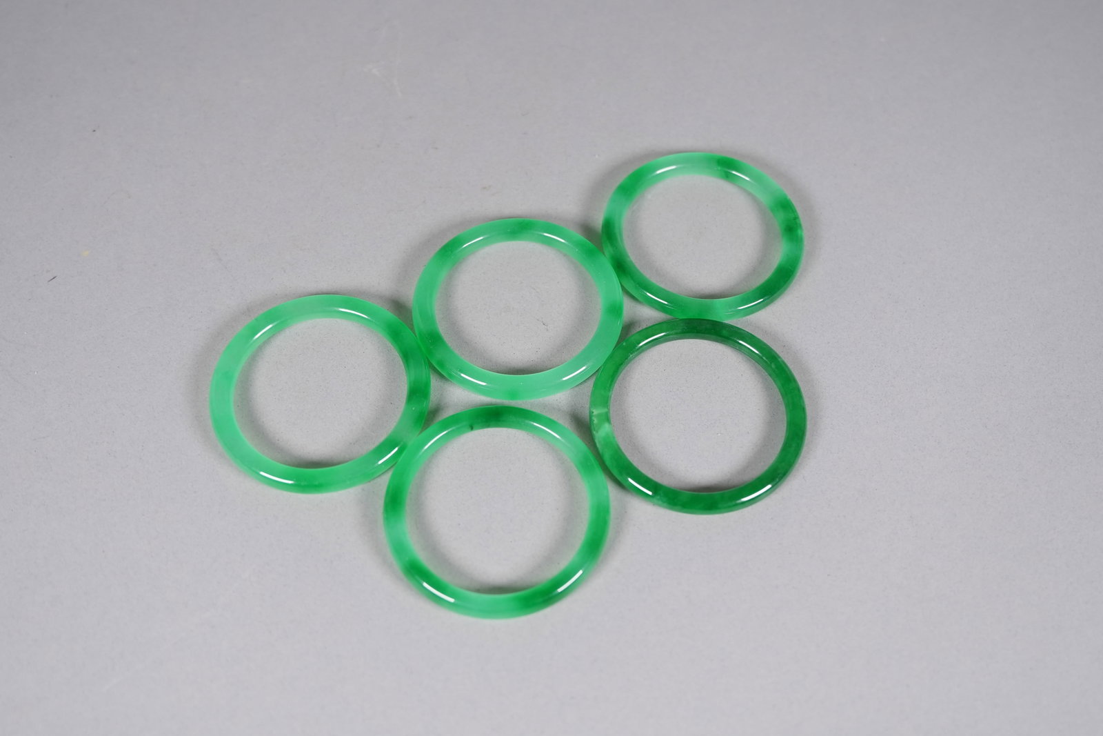 Lots Chinese apple green bangles - 3