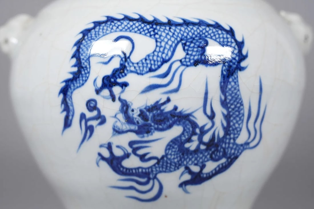 Chinese fine crackled jar - 6