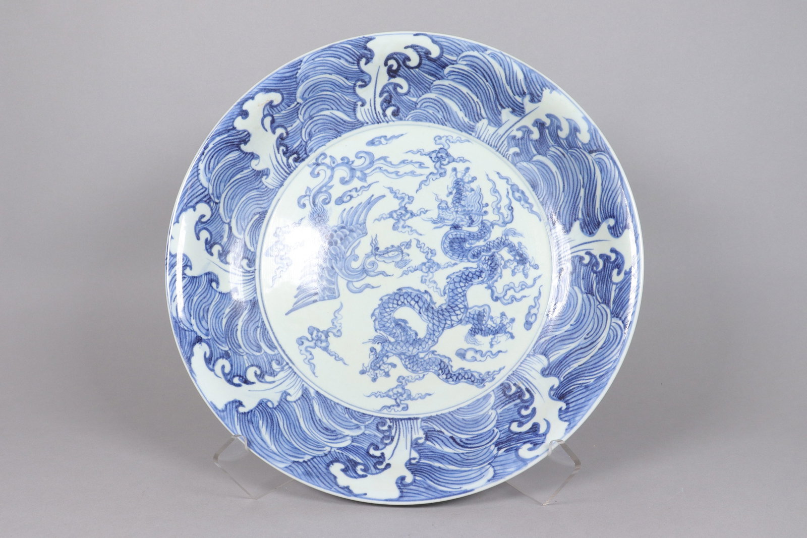 Chinese fine b/w charger plate (1 of 8)
