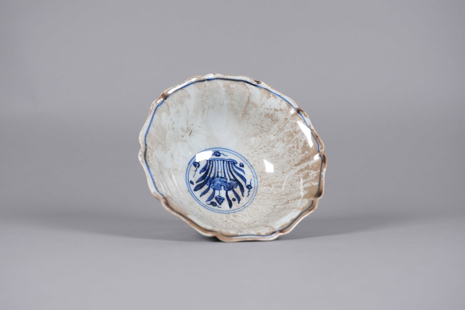 Chinese fine b/w stem cup - 3