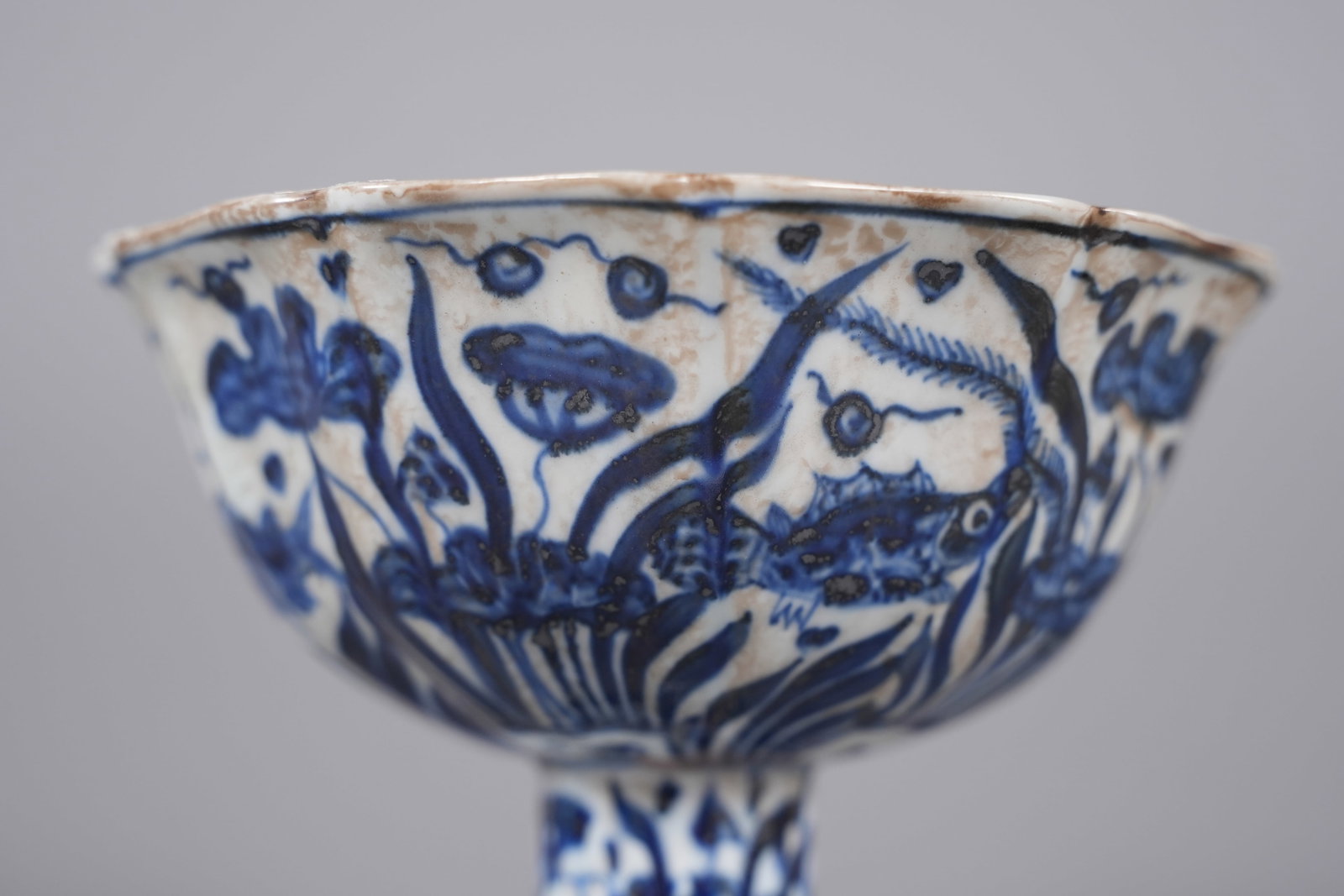 Chinese fine b/w stem cup - 5