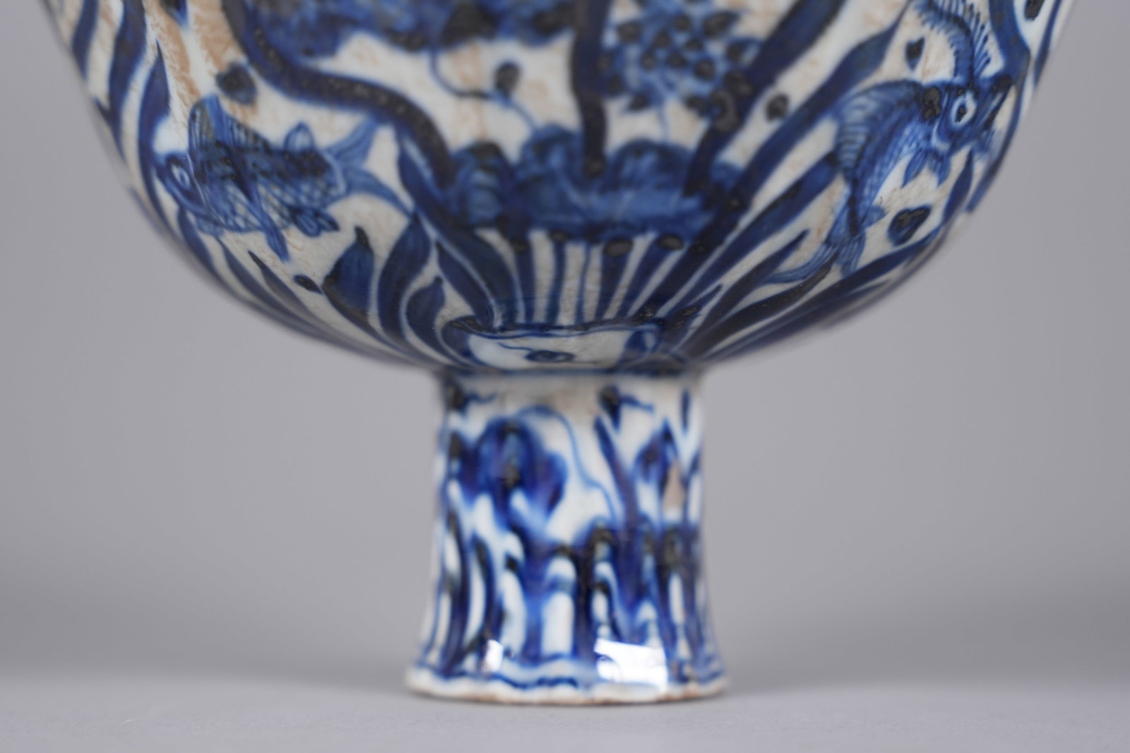 Chinese fine b/w stem cup - 6
