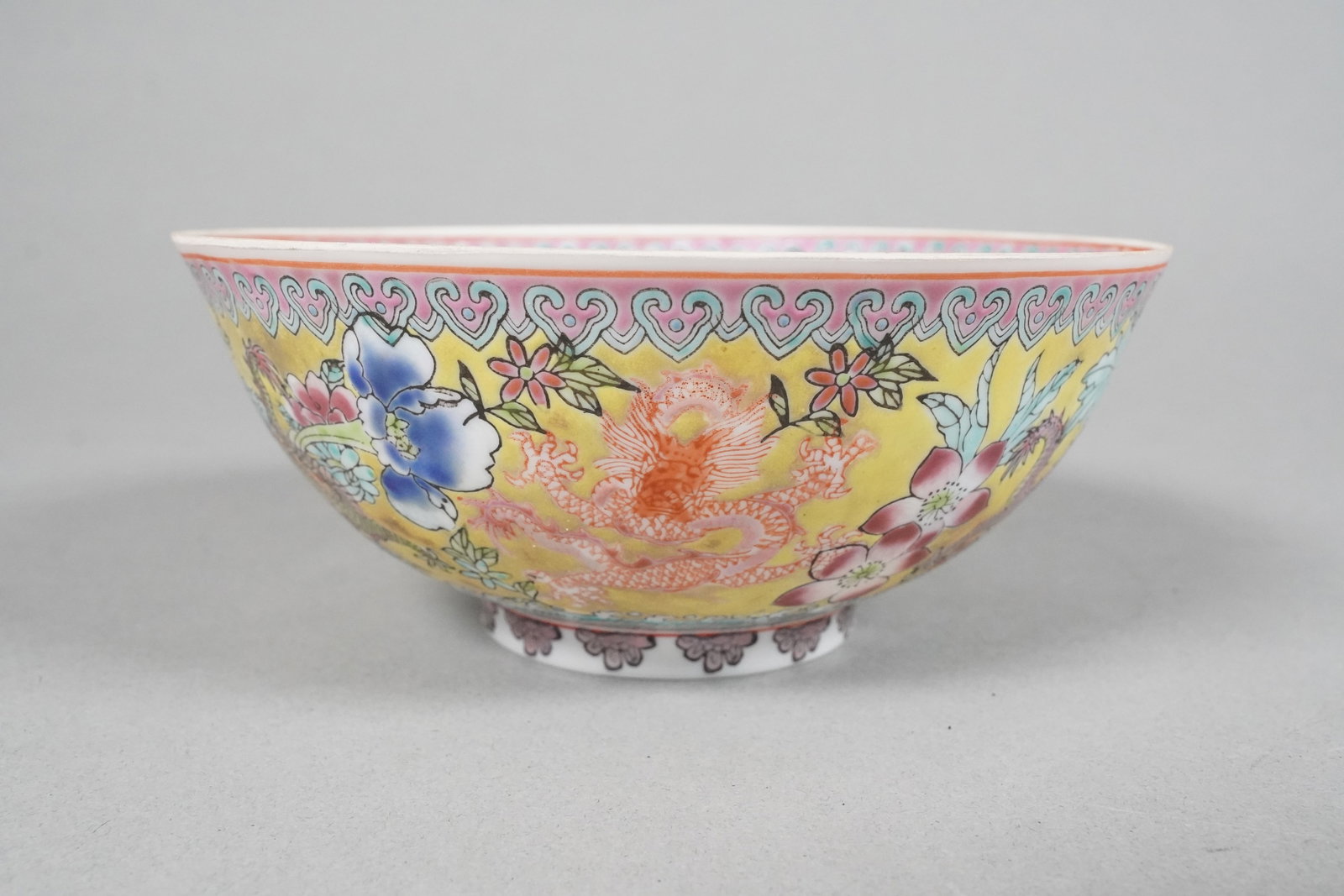 Chinese eggshell yellow bowl - 5
