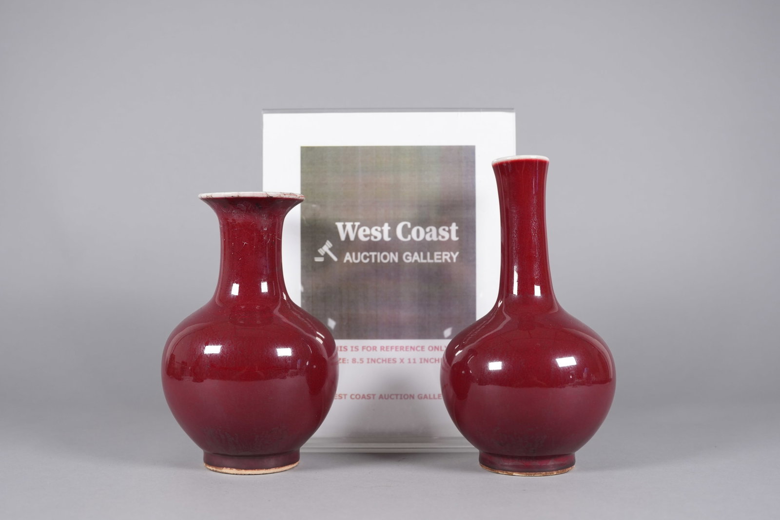 2 Chinese fine red vase - 2