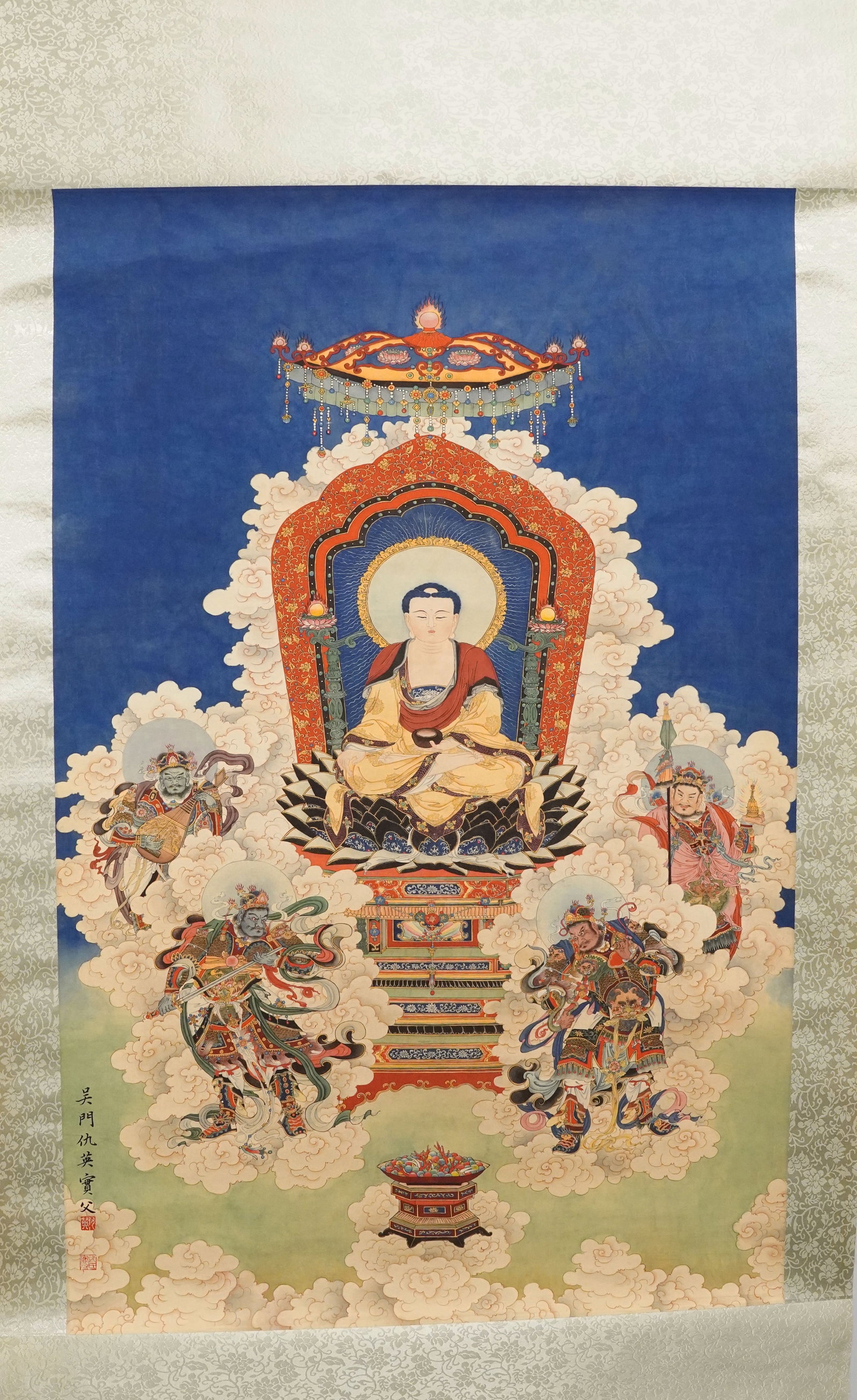 Chinese fine art scroll: Chinese fine art scroll.