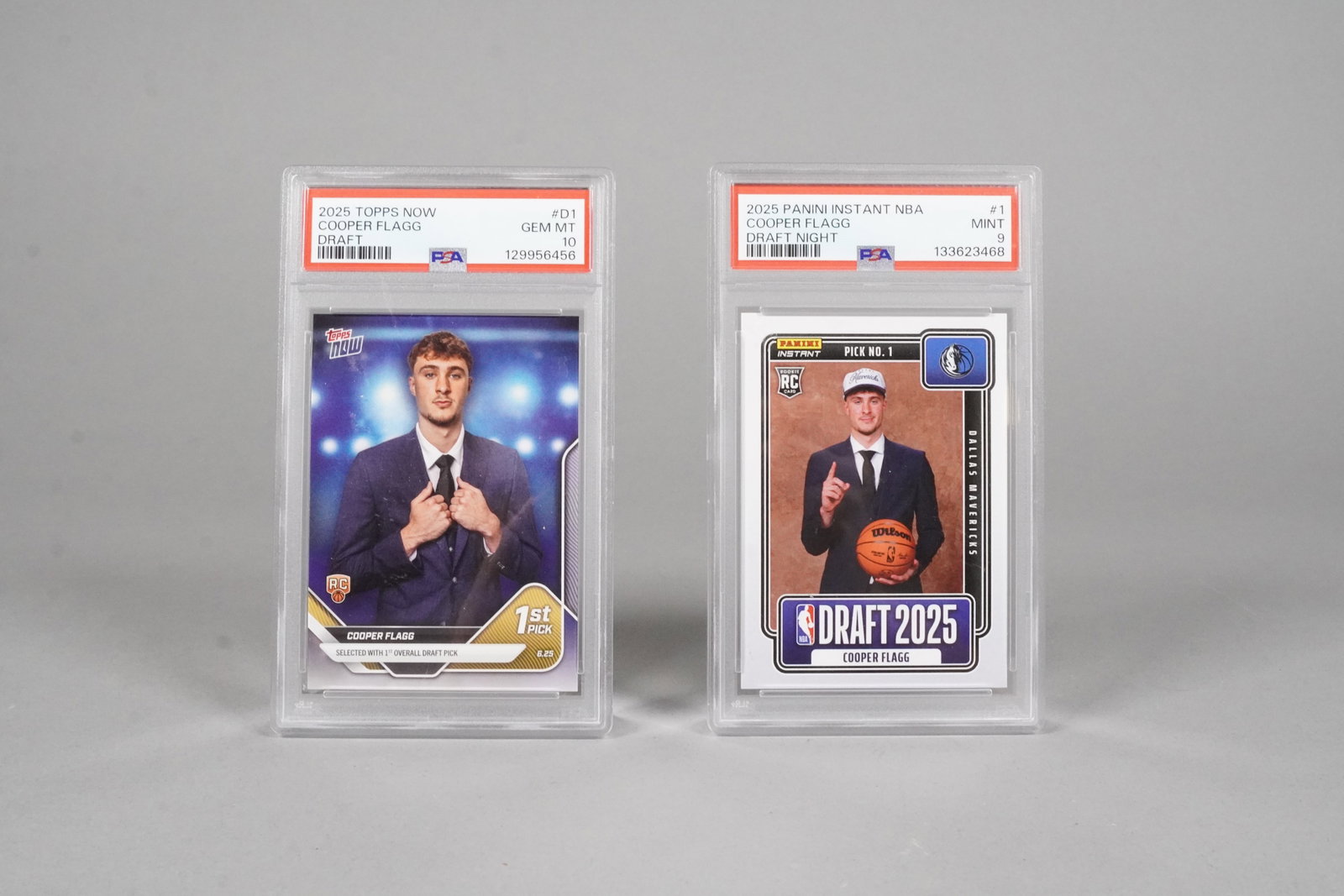 2 Cooper Flagg rookie cards PSA: 2 Cooper Flagg rookie cards, PSA graded.