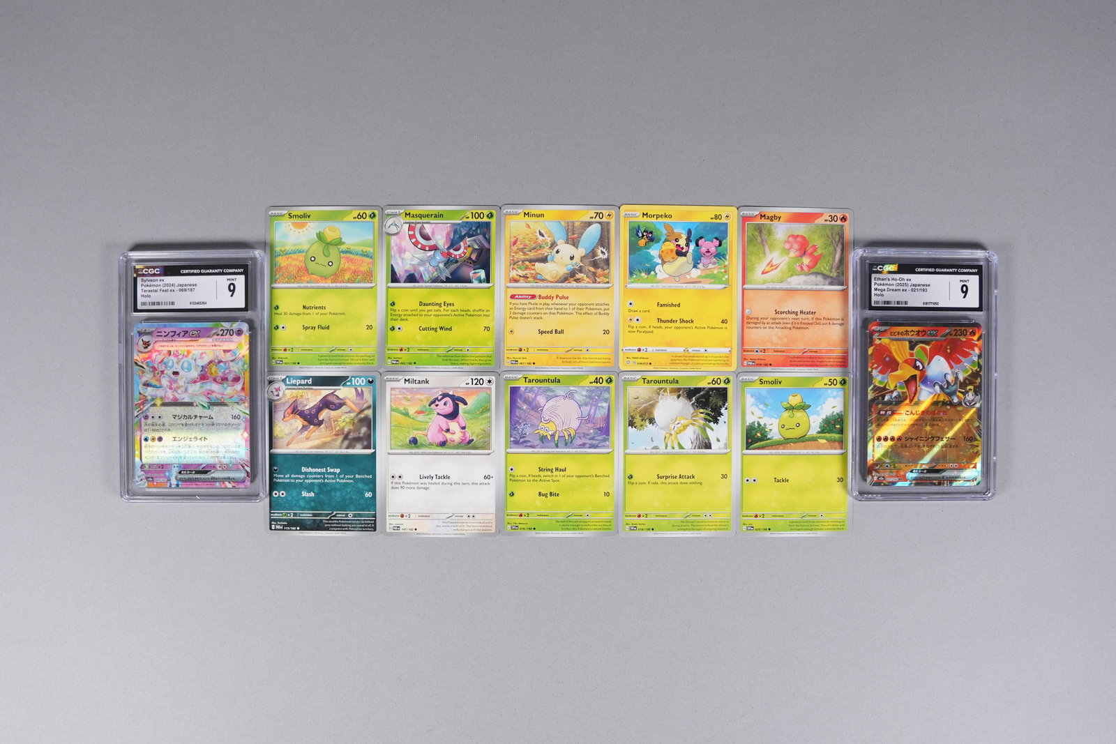 Lots Pokemon cards graded: Lots Pokemon cards, some are graded.