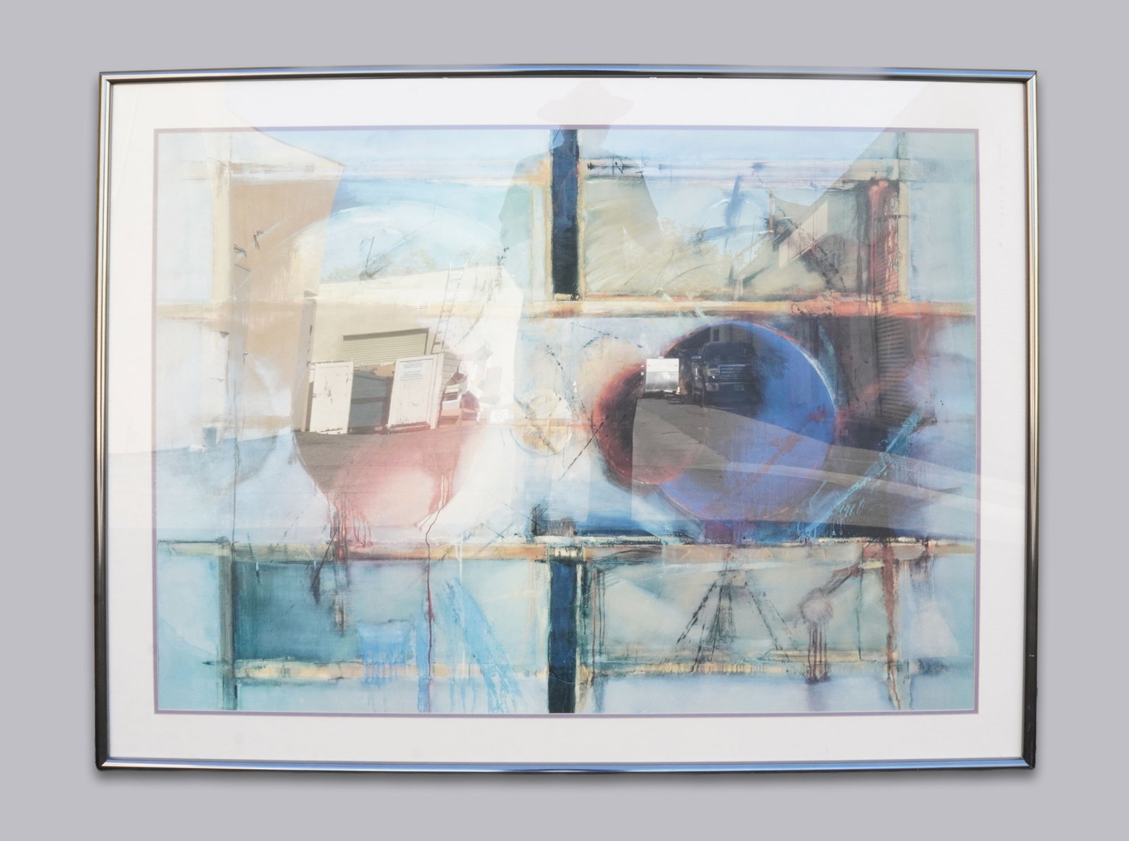 Estate large framed print: Estate large art print in frame. H: 41.2" x W: 55.5."