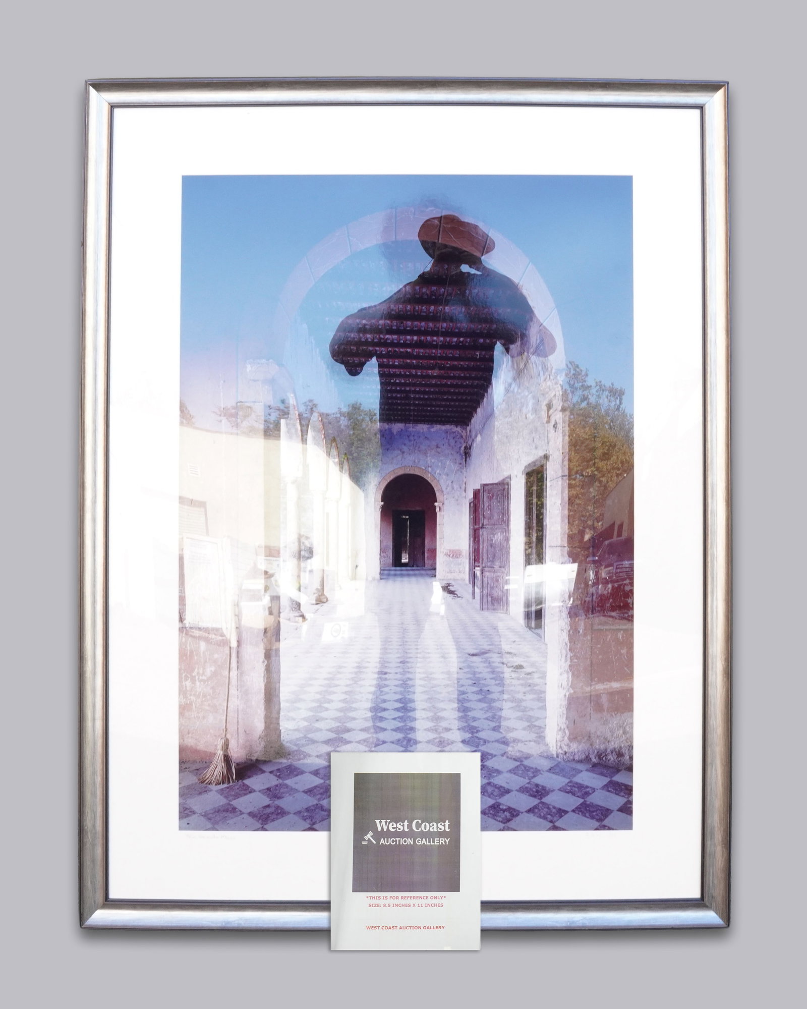 Large framed art print dated - 2