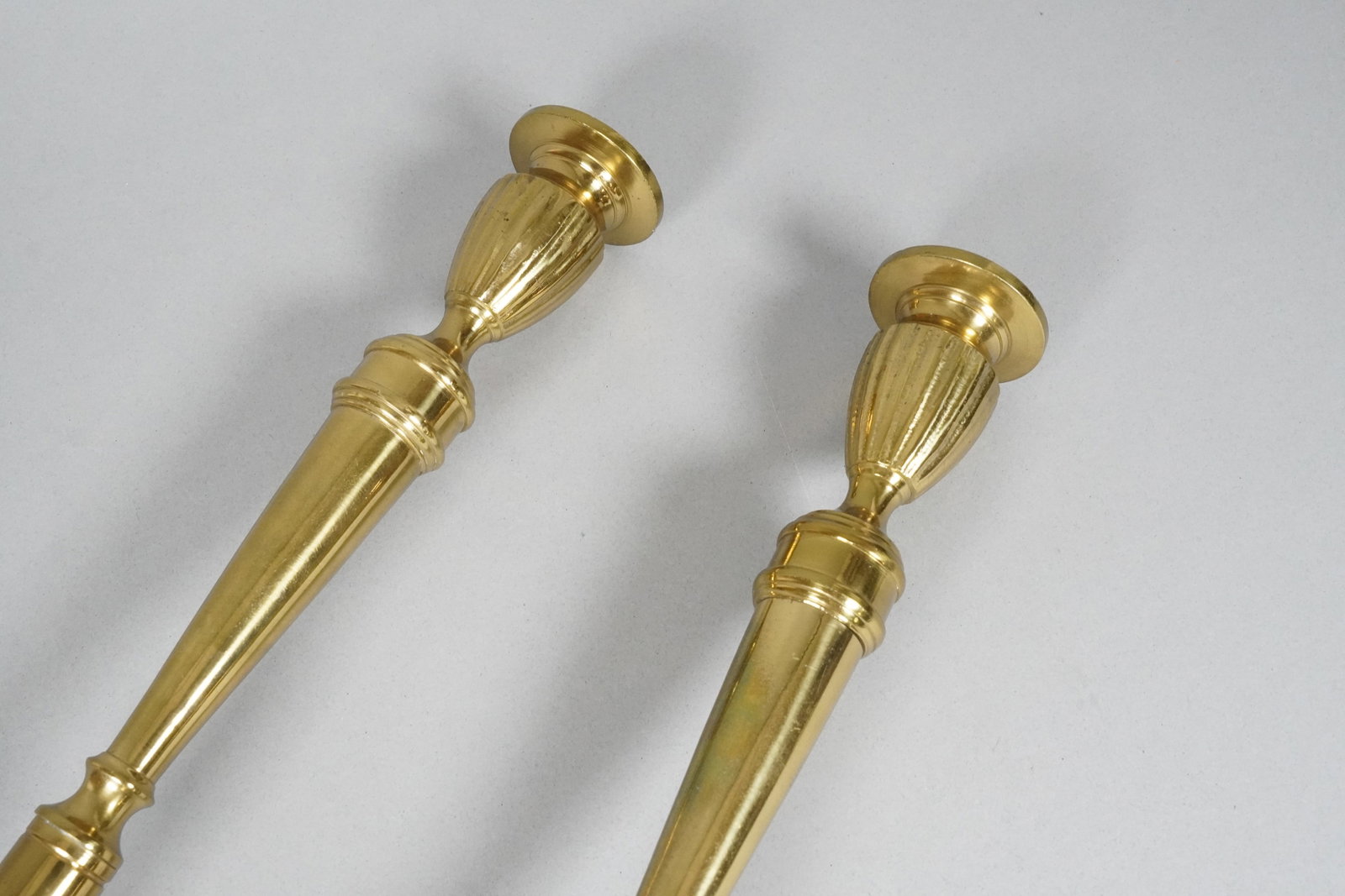 2 heavy brass candle holder - 5