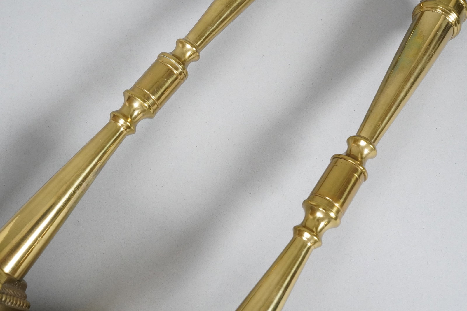 2 heavy brass candle holder - 6