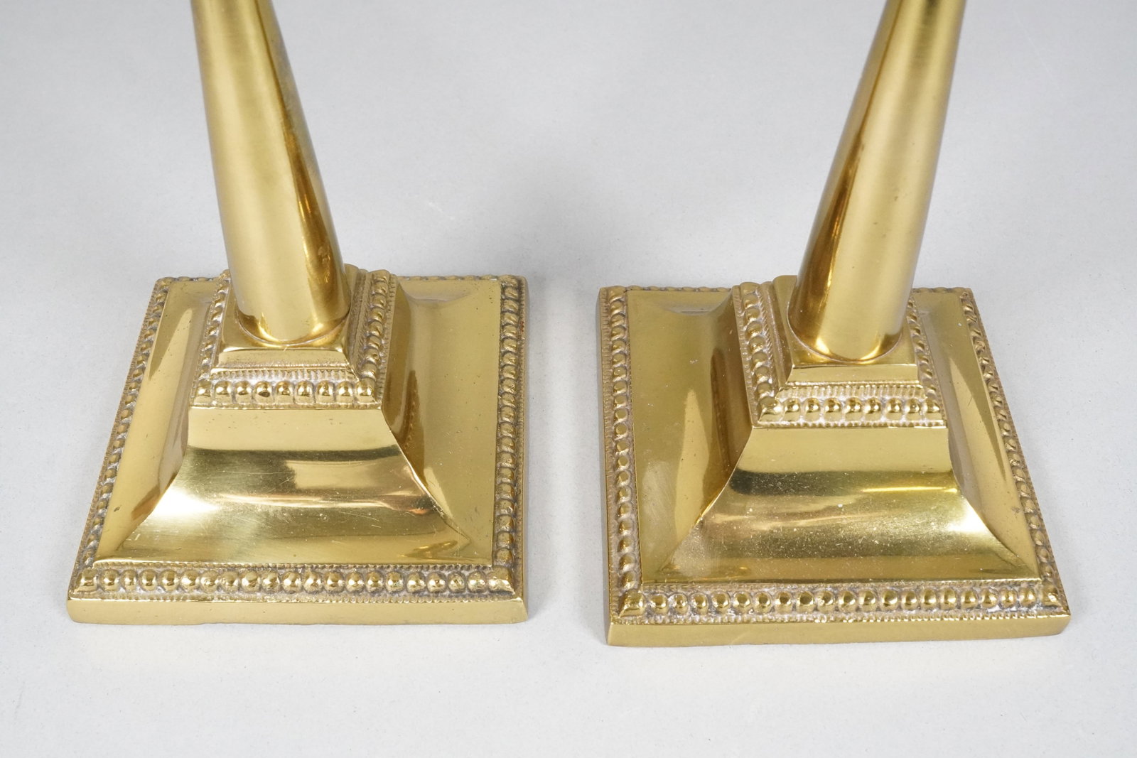 2 heavy brass candle holder - 7