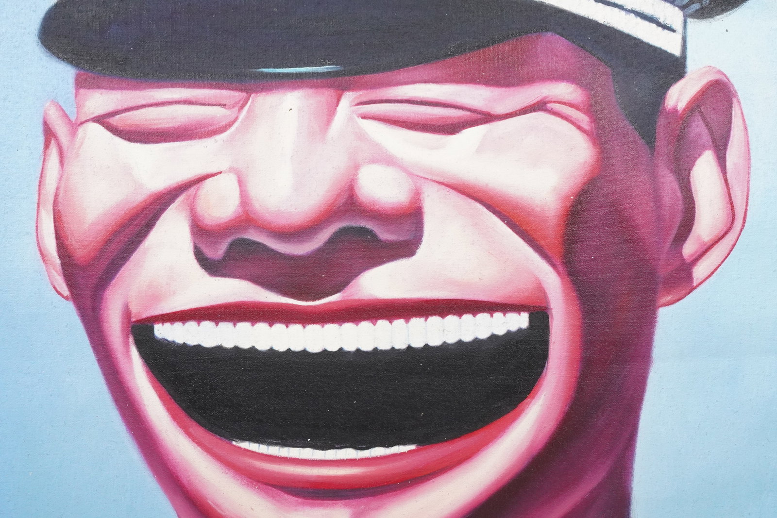 Yue Minjun oil on canvas dated - 4