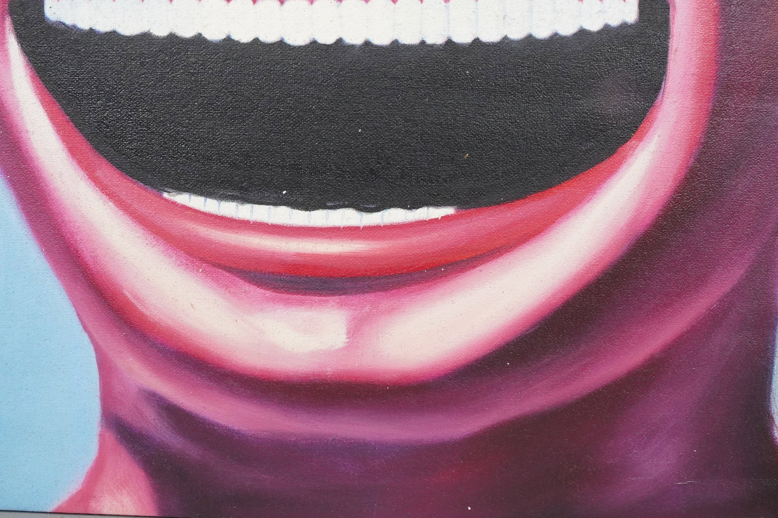 Yue Minjun oil on canvas dated - 5