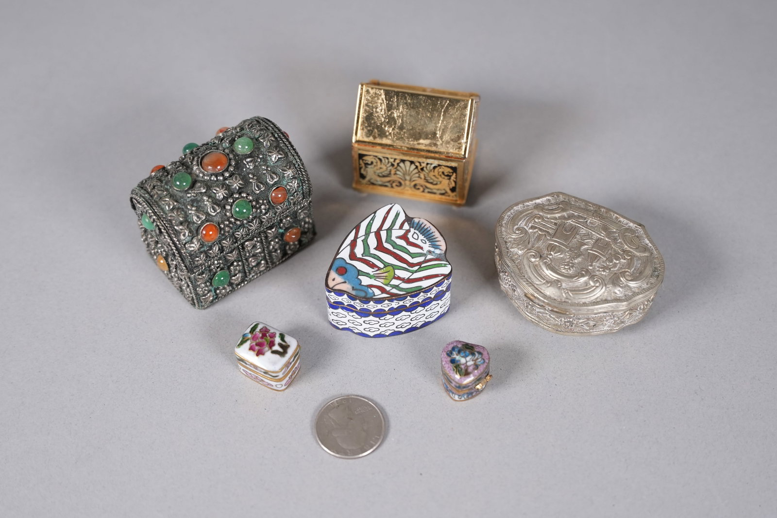 Lots antique fine boxes - 2