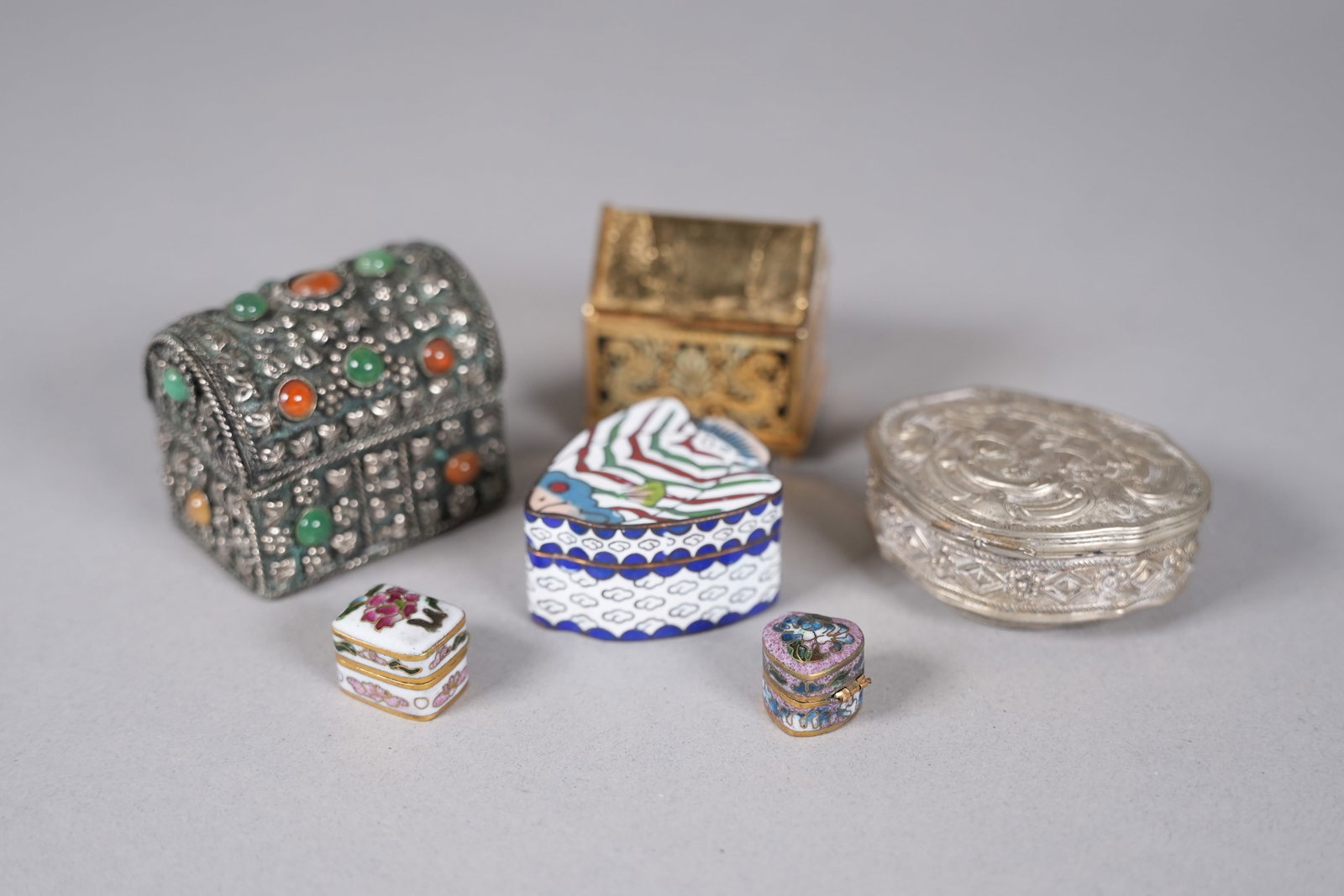 Lots antique fine boxes - 3
