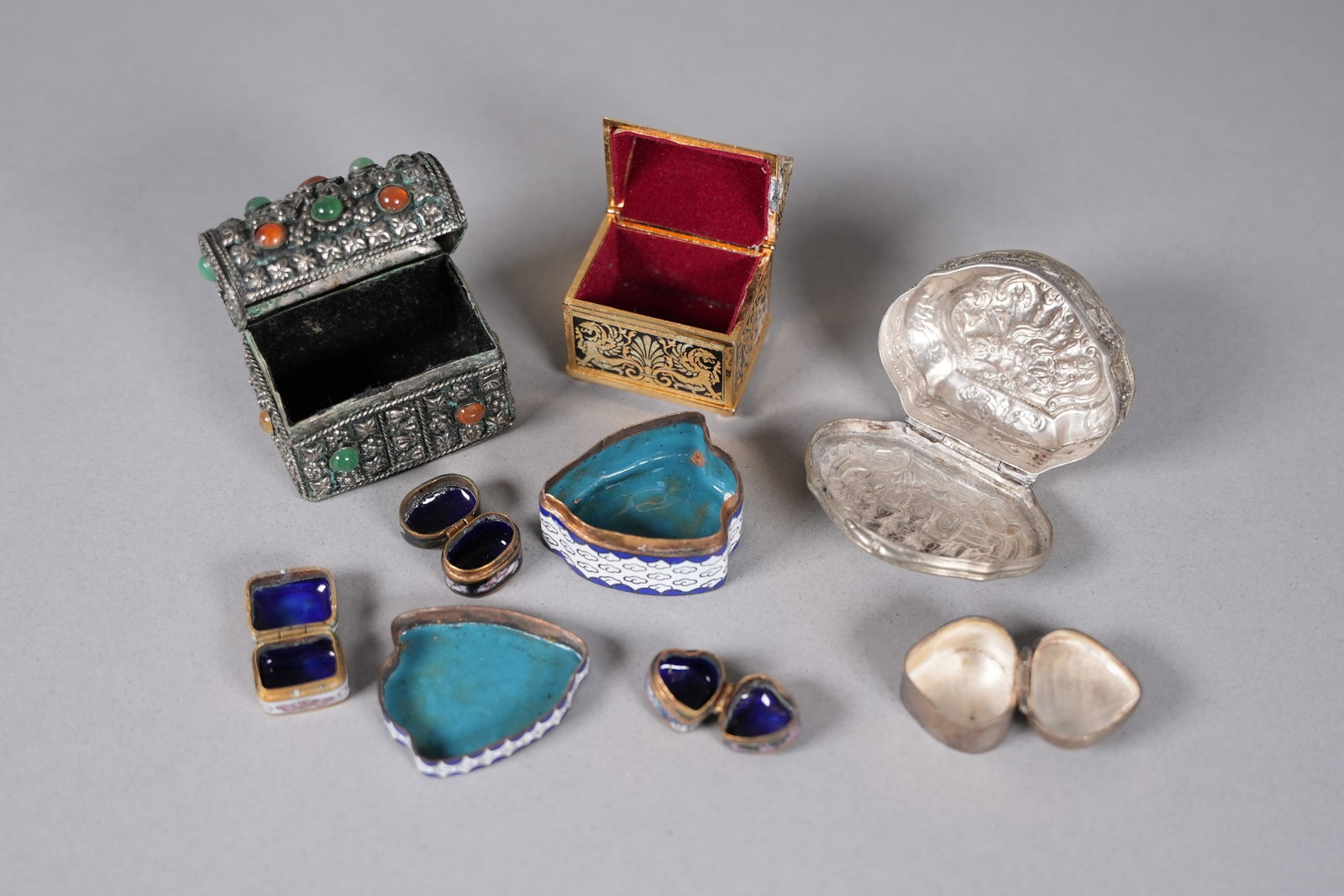 Lots antique fine boxes - 4