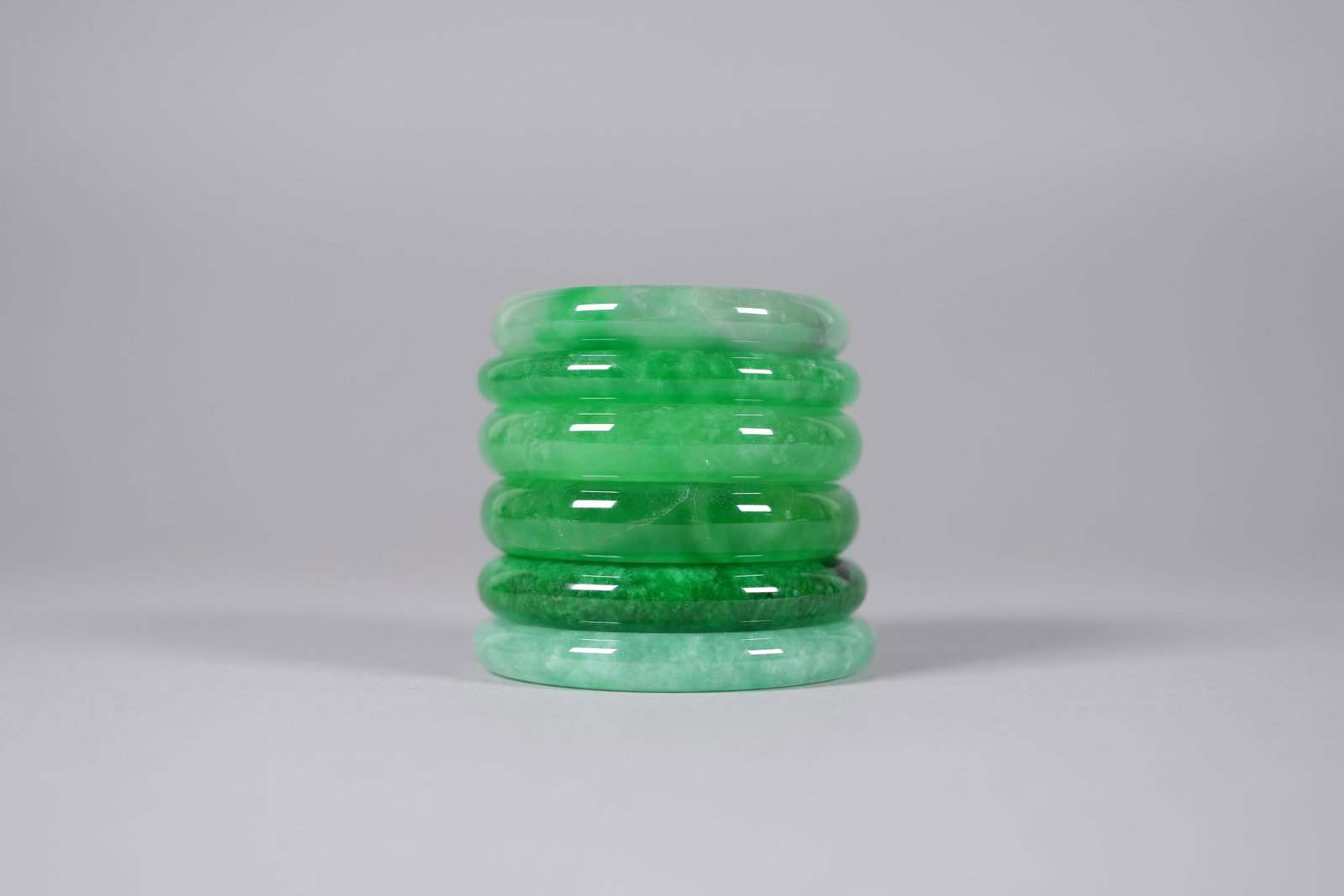 Lots Chinese apple green bangles - 5