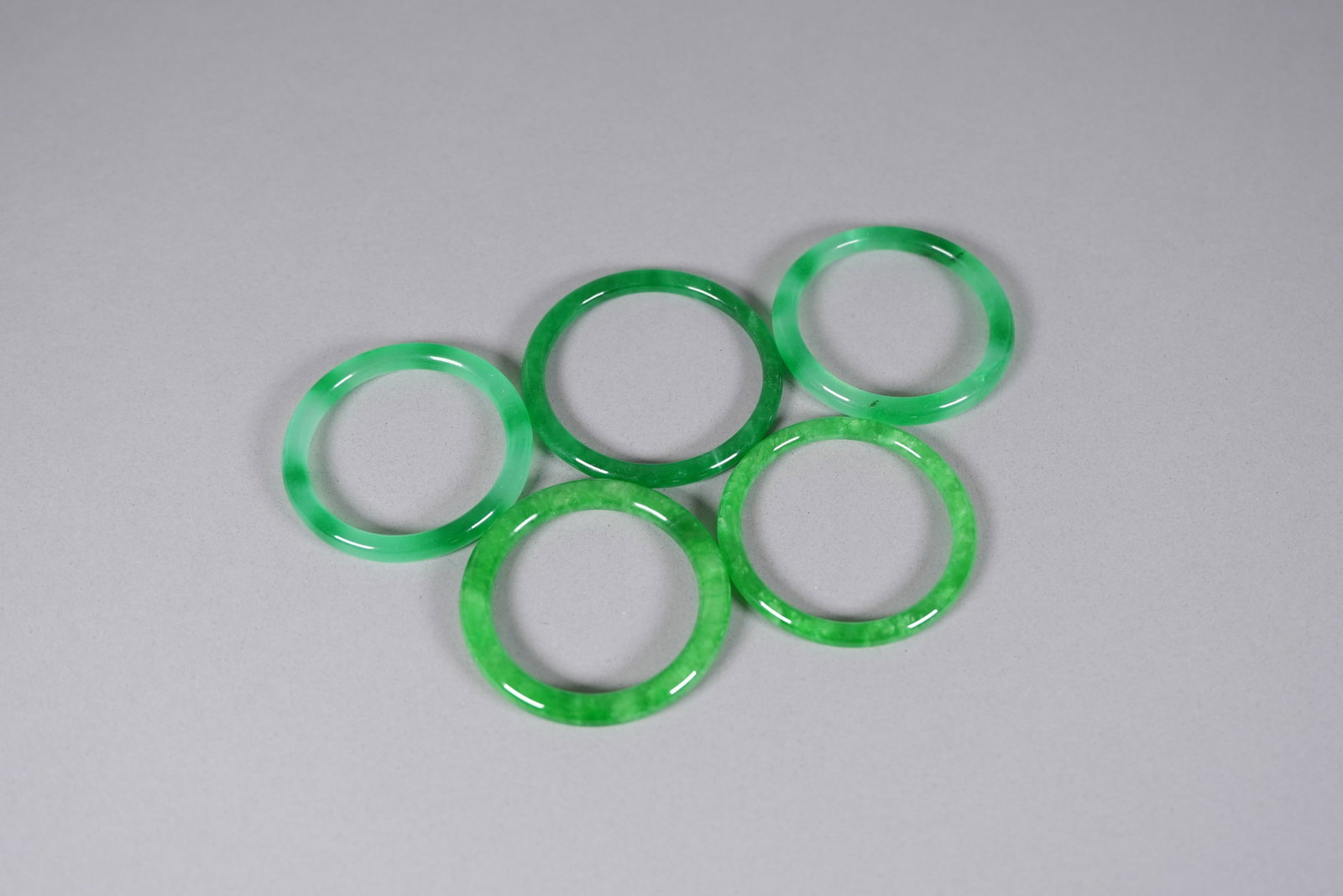 Lots Chinese apple green bangles - 2