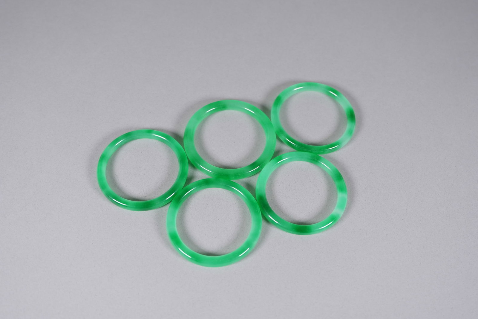Lots Chinese apple green bangles - 3