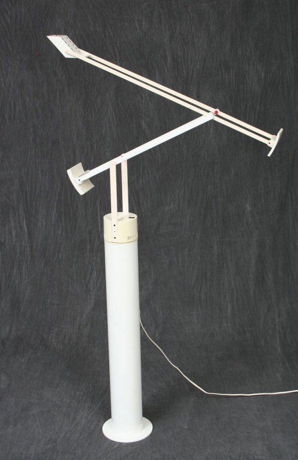 Artemide Tizio White Floor Lamp: Designed by Richard Sapper, white finish, 52 1/2"H.Condition: good.