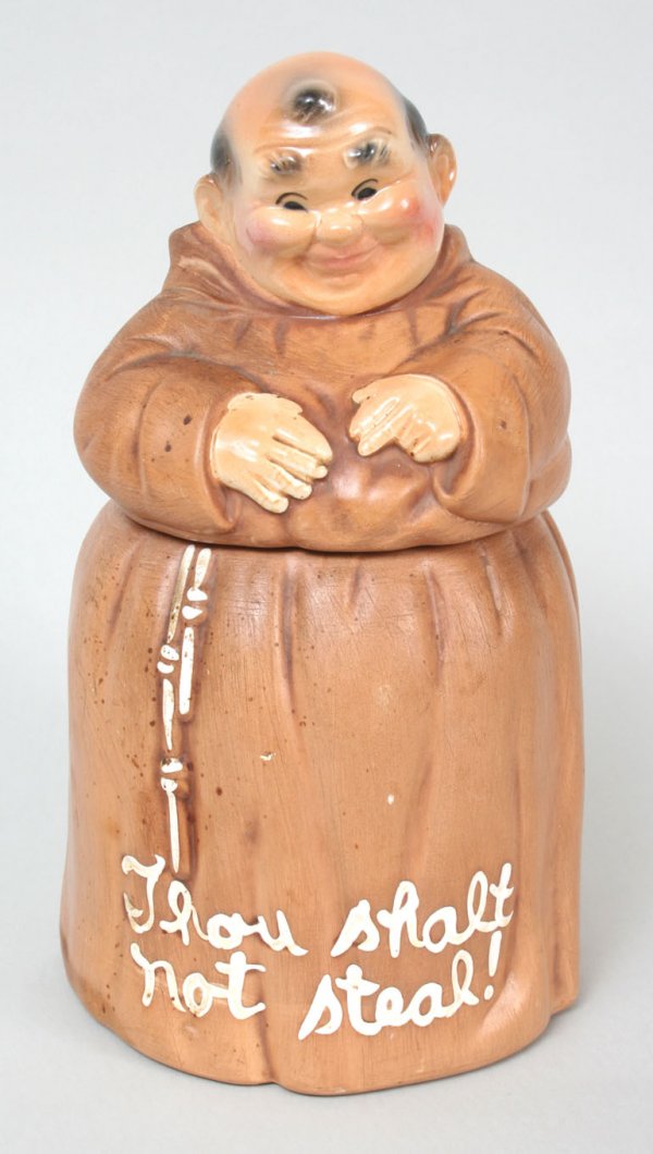 305: "Thou Shalt Not Steal" Monk Cookie Jar