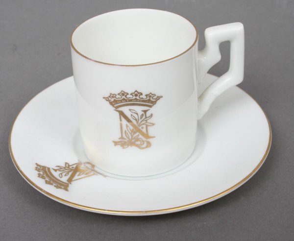 Napoleonic Porcelain Cup and Saucer - 5