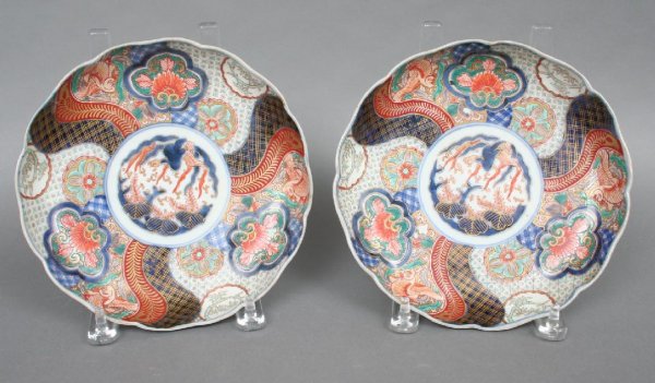 Pair of Japanese Meiji Imari Plates