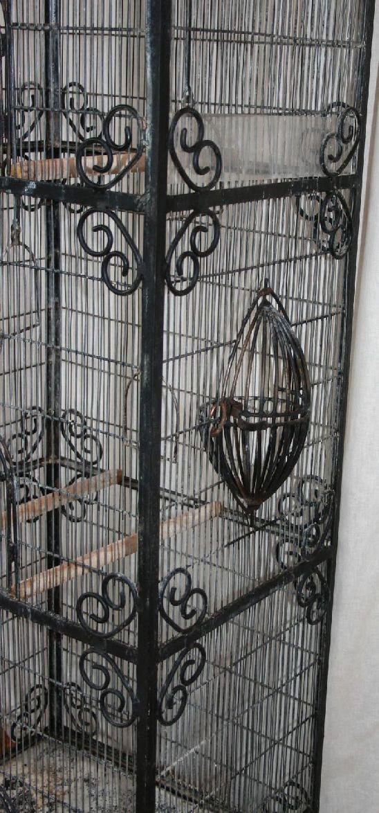 Vintage Wrought Iron Bird Cage - 5
