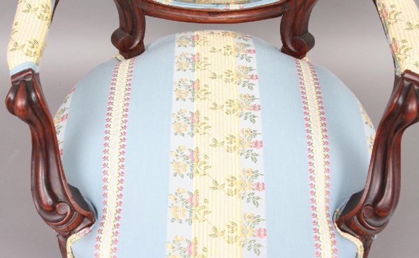 American Victorian Rosewood Parlor Chair - 3