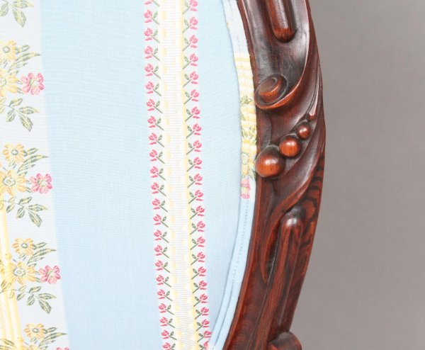 American Victorian Rosewood Parlor Chair - 5