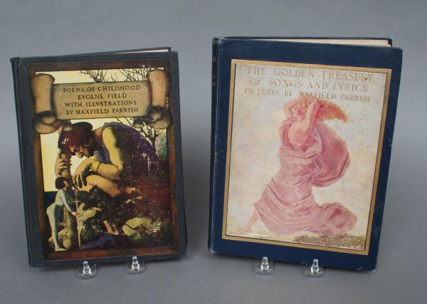 M. Parrish Illustrated Children's Books: Comprising; Poems of Childhood, by Eugene Wood, with illustrations by Maxfield Parrish, Charles' Scribner's Sons, New York, 1904 (some light scratches to cover, otherwise excellent); together with The