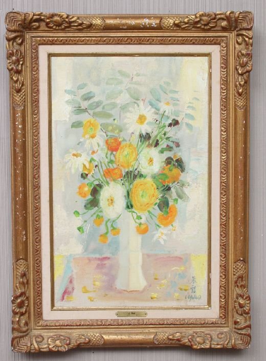 Le Pho Floral Still Life Painting