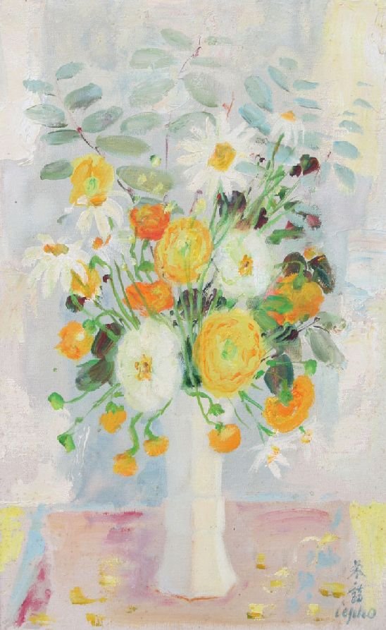 Le Pho Floral Still Life Painting - 2