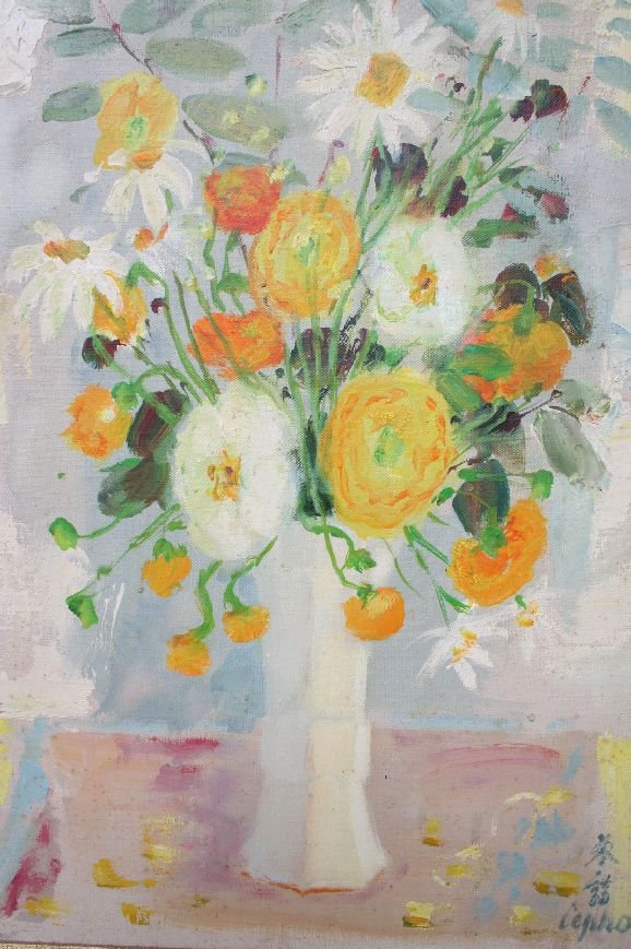 Le Pho Floral Still Life Painting - 3