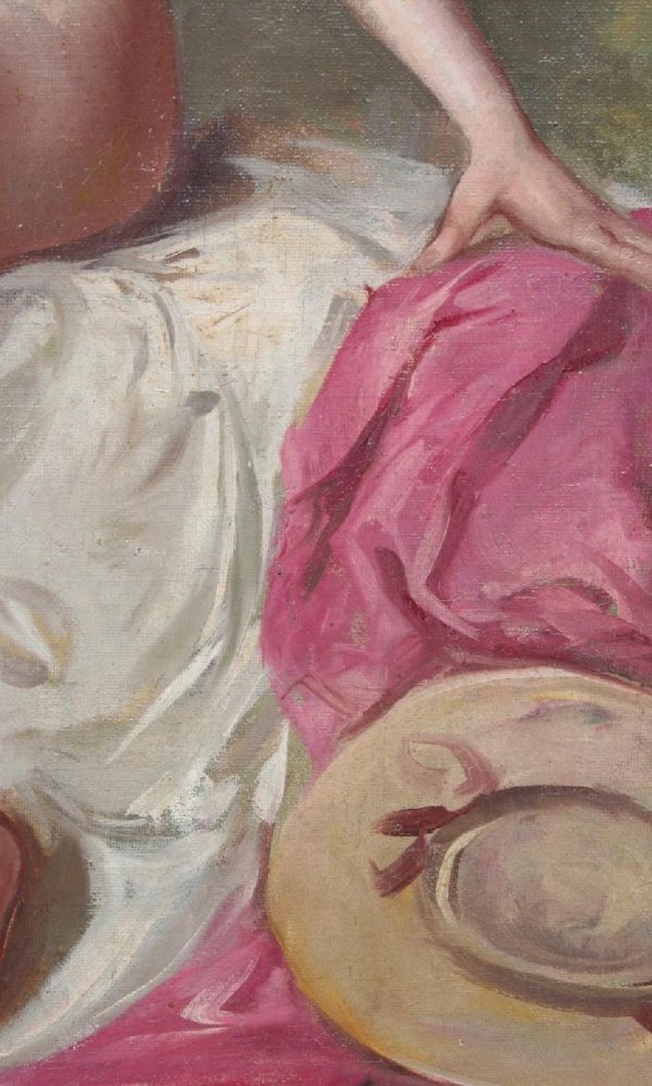 Maria Szantho (Hungary) Painting of a Nude Lady - 4