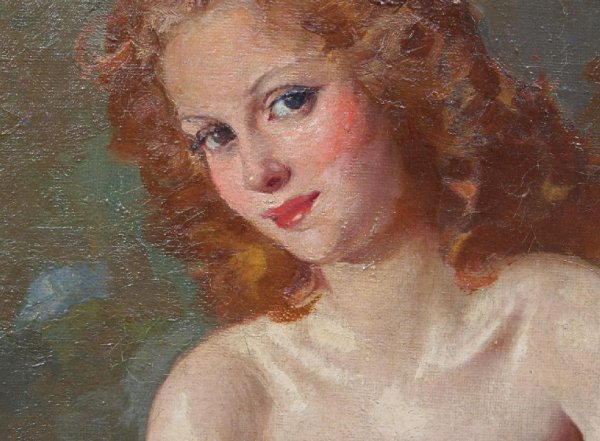 Maria Szantho (Hungary) Painting of a Nude Lady - 5